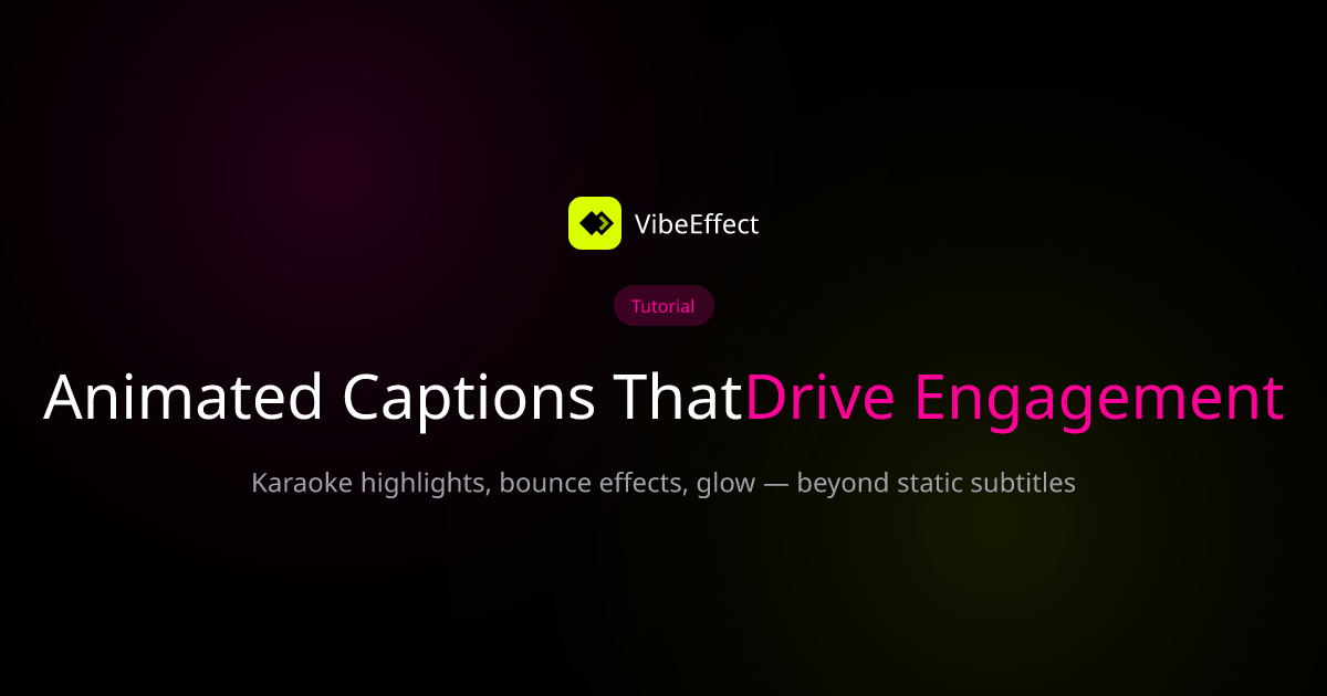 Animated Captions: Beyond Static Subtitles