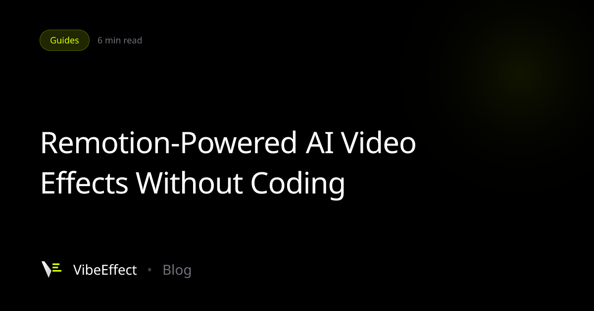 Remotion AI Video Effects Without Coding
